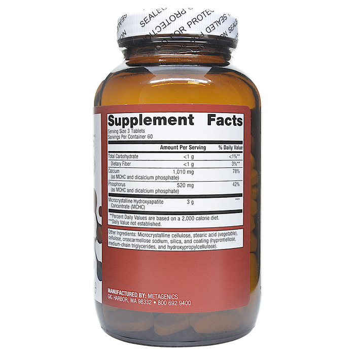Bone Builder Extra Strength 180 tablets Supplement Facts