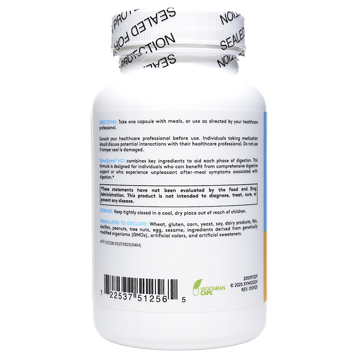 XymoZyme HCL 90 capsules Suggested Use