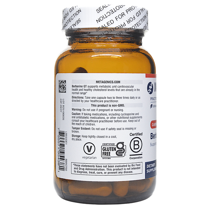 Berberine GT 500 mg 60 capsules Suggested Use