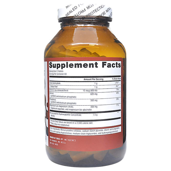 Bone Builder with Magnesium 180 tablets Supplement Facts
