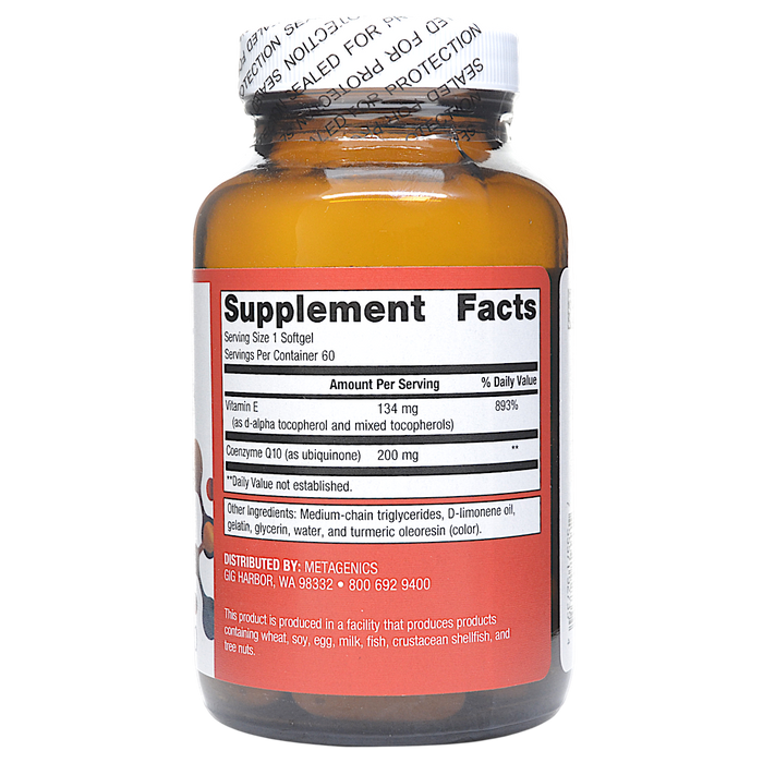 CoQ10 ST 200 mg 60 Softgels Supplement Facts