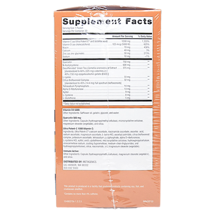 Immune Defense Pack 30 Packets Supplement Facts