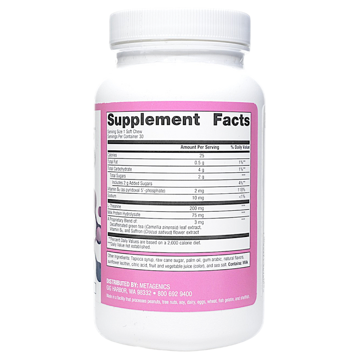 HerWellness Rapid Stress Relief 30 soft chews Supplement Facts