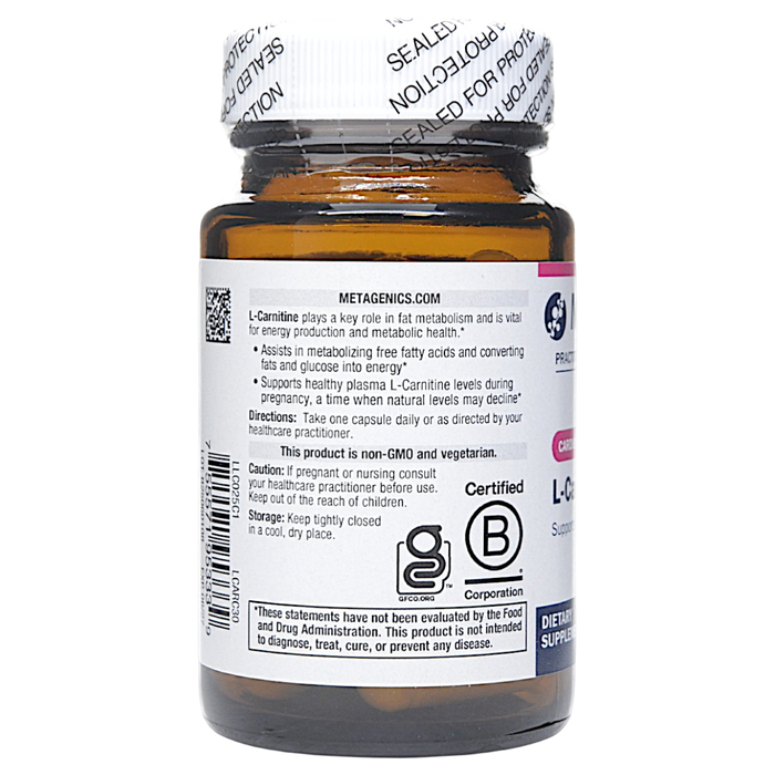 L-Carnitine 500 mg 30 Capsules Directions