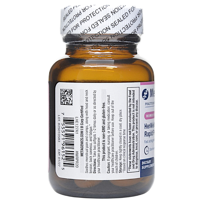 HerWellness Rapid Period Relief 20 softgels Directions