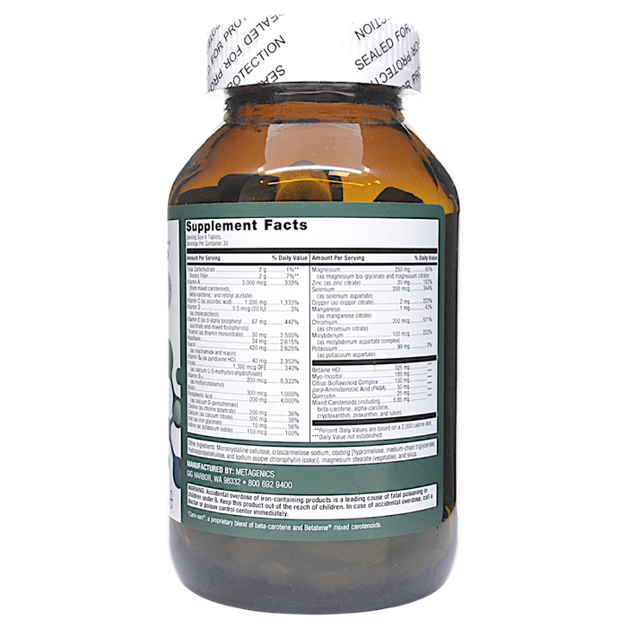 Multigenics Multivitamin with Iron 180 Tablets Supplement Facts