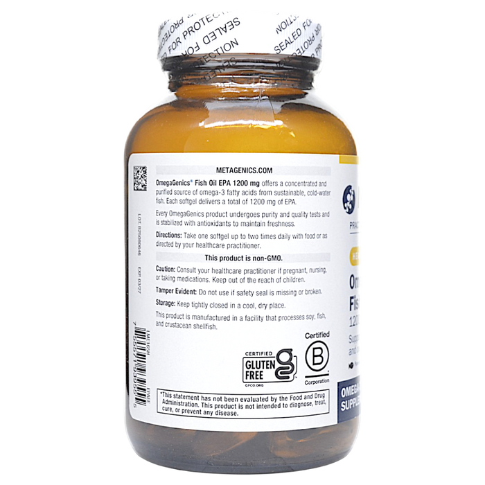 OmegaGenics Fish Oil EPA 1200 mg 60 softgels Directions