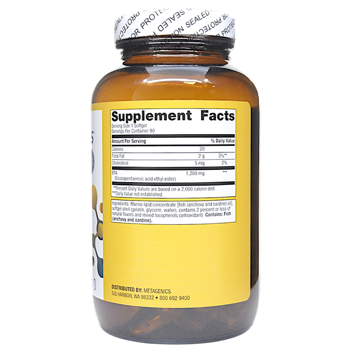 OmegaGenics Fish Oil EPA 1200 mg 90 softgels Supplement Facts