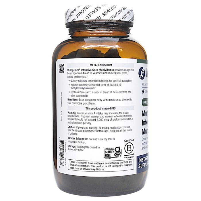 Multigenics Intensive Care without Iron 180 Tablets Directions