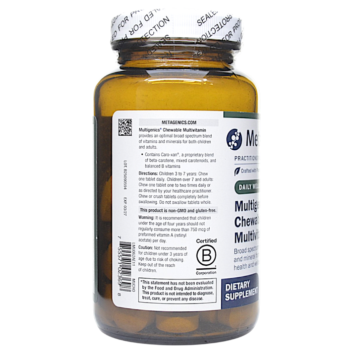 Multigenics Chewable Multivitamin 90 Tablets Directions