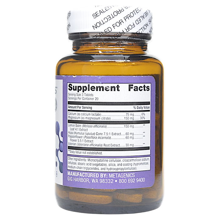 MyoCalm Plus 60 tablets Supplement Facts
