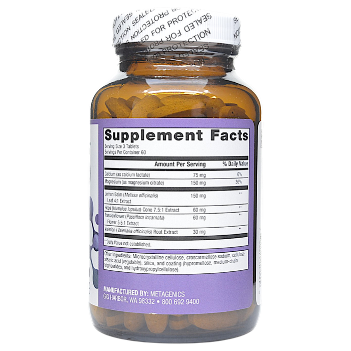 MyoCalm Plus 180 tablets Supplement Facts