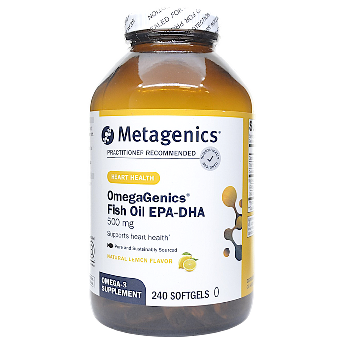 Metagenics, OmegaGenics Fish Oil EPA-DHA 500 mg 240 softgels