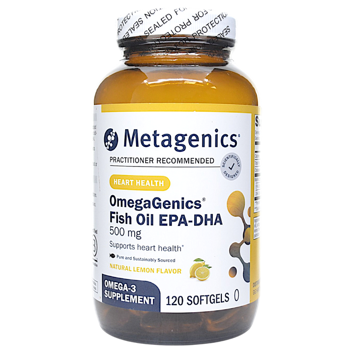 Metagenics, OmegaGenics Fish Oil EPA-DHA 500 mg 120 softgels