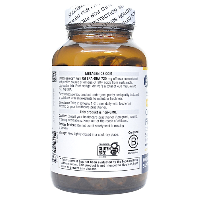 OmegaGenics Fish Oil EPA-DHA 720 mg 60 softgels Directions