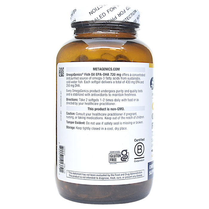 OmegaGenics Fish Oil EPA-DHA 720 mg 120 softgels Directions