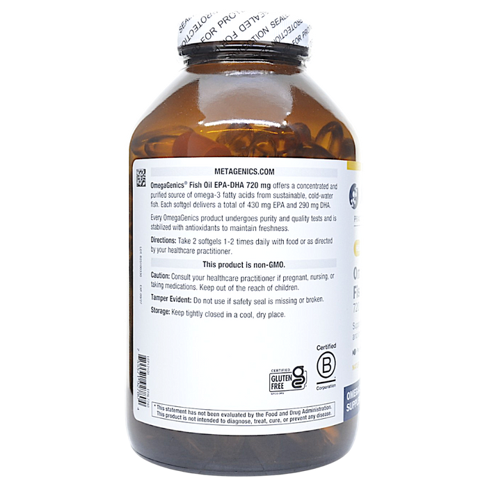 OmegaGenics Fish Oil EPA-DHA 720 mg 240 softgels Directions