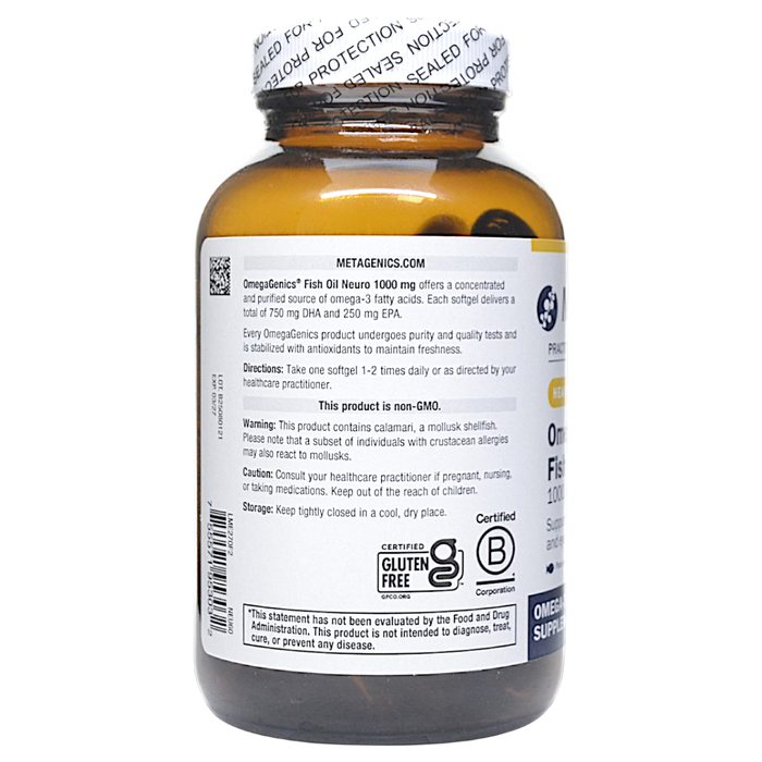 OmegaGenics Fish Oil Neuro 1000 mg 60 Softgels Directions