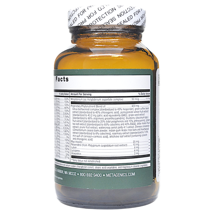 PhytoMulti Multivitamin 60 Capsules Supplement Facts