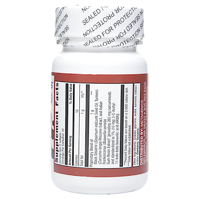 Rapid Relief 20 softgels Supplement Facts