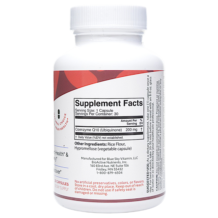 CoQ10 200 mg 30 caps by BioActive Nutrients