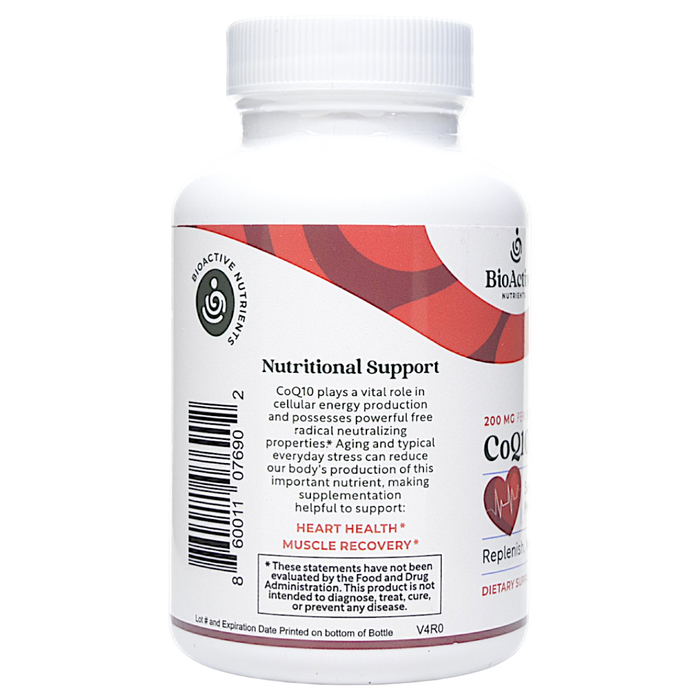 CoQ10 200 mg 30 caps by BioActive Nutrients