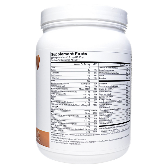 Dynamic Inflam-Eze Chocolate Orange 14 Servings Supplement Facts
