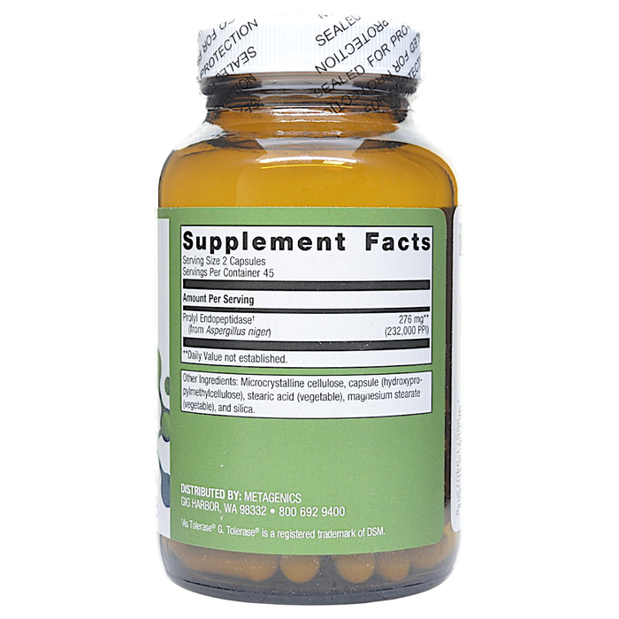 SpectraZyme Gluten Digest Enzymes 90 capsules Supplement Facts