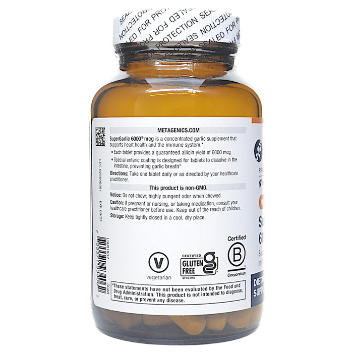 SuperGarlic 6000 mcg 90 Tablets Directions