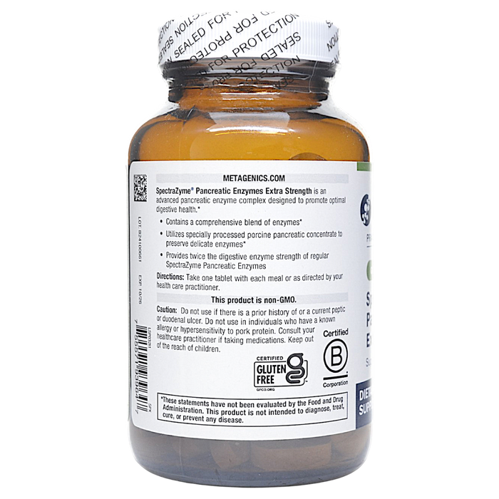 SpectraZyme Pancreatic Enzymes Extra Strength 90 Tablets Directions
