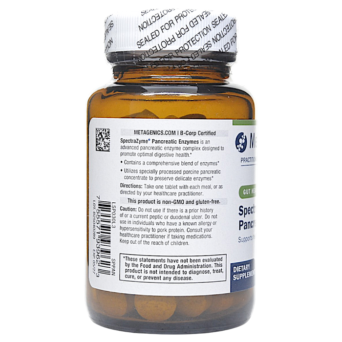 SpectraZyme Pancreatic Enzymes 90 tablets Directions