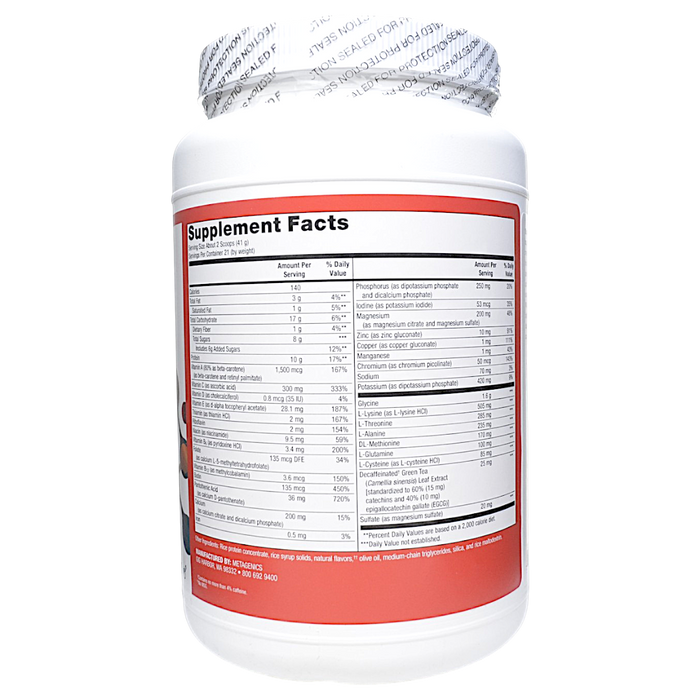 UltraClear Plus Detox Powder Pineapple Banana 21 Servings Supplement Facts