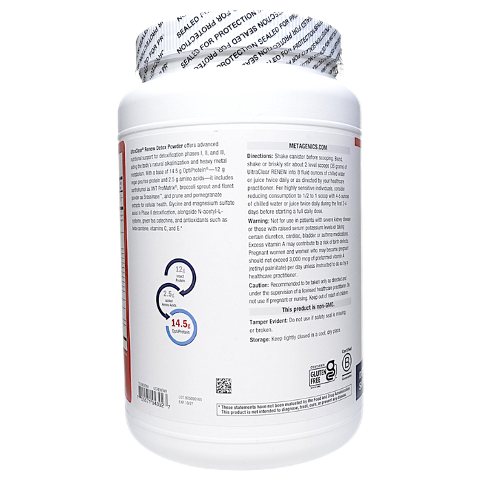 UltraClear Renew Detox Powder Vanilla 21 Servings Directions
