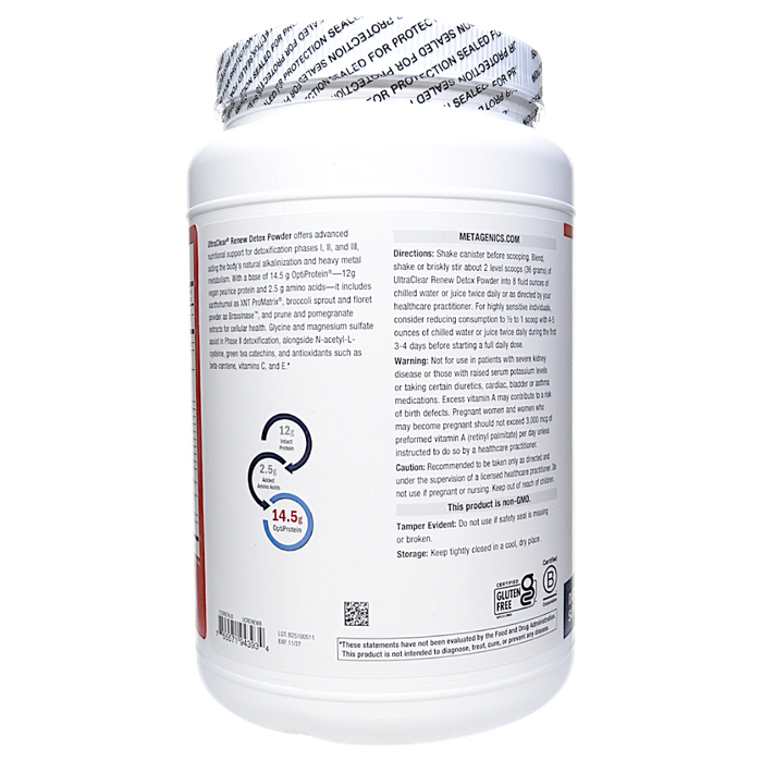 UltraClear Renew Detox Powder Berry 21 Servings Directions