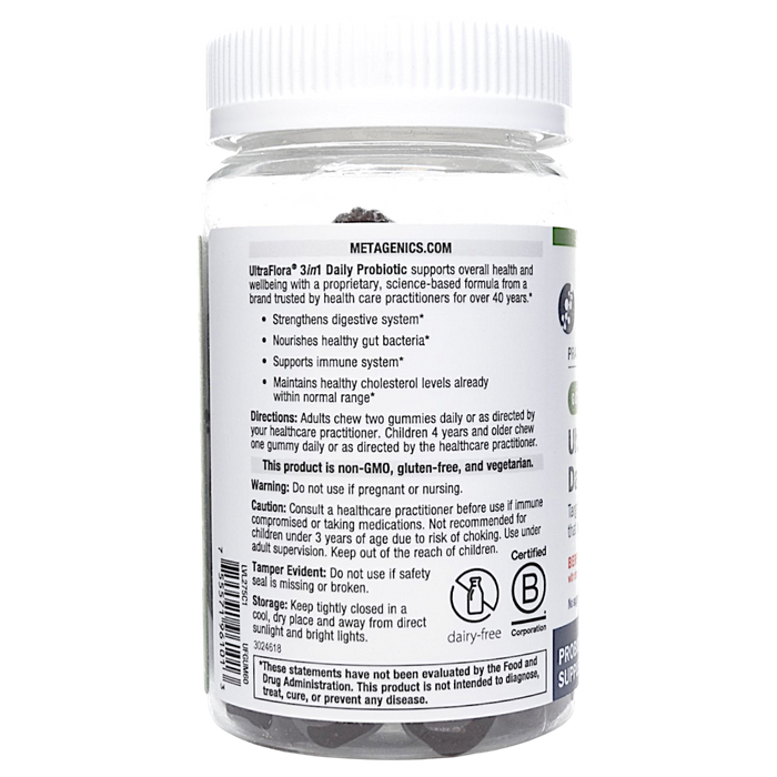 UltraFlora 3-in-1 Daily Probiotic Berry 60 Gummies Directions