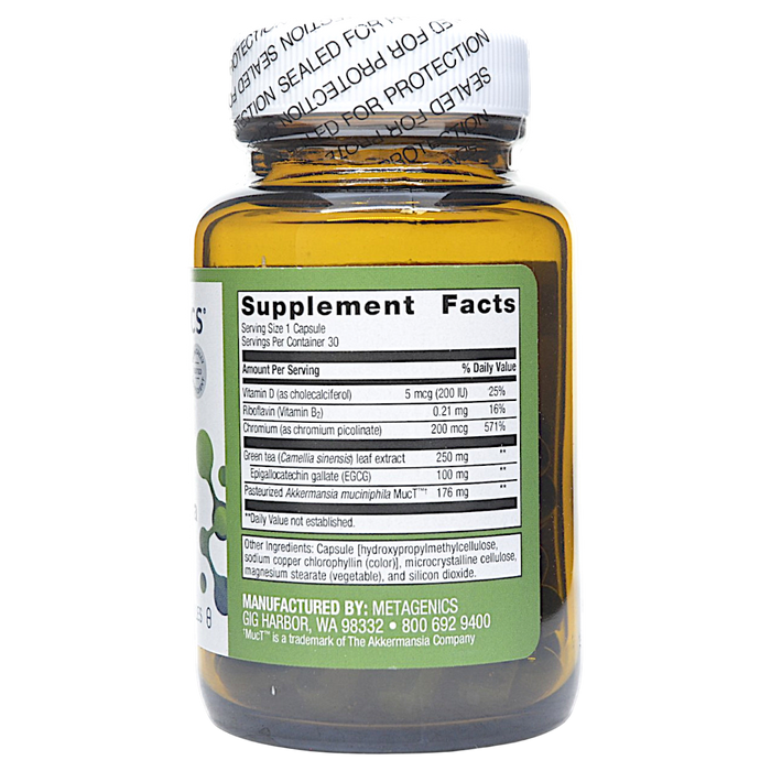 UltraFlora Healthy Weight with Akkermansia 30 Capsules Supplement Facts
