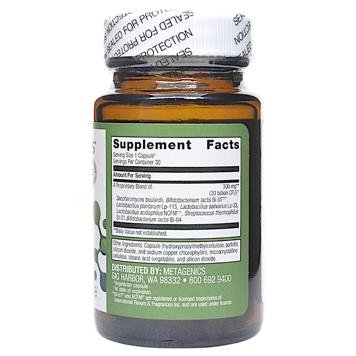 UltraFlora Spectrum Probiotic 30 capsules Supplement Facts