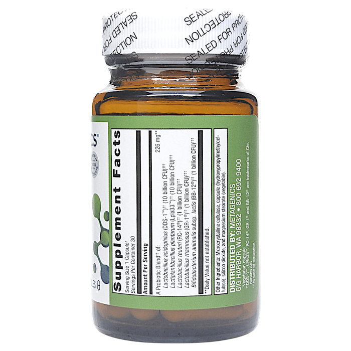 UltraFlora Complete Women's Probiotic 30 Capsules Supplement Facts