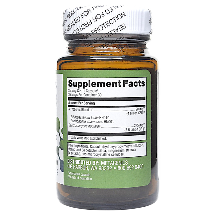 UltraFlora Acute Care Probiotic 30 Capsules Supplement Facts