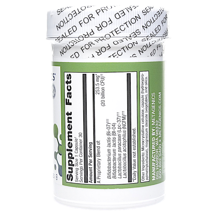 UltraFlora Restore Probiotic 30 Capsules Supplement Facts