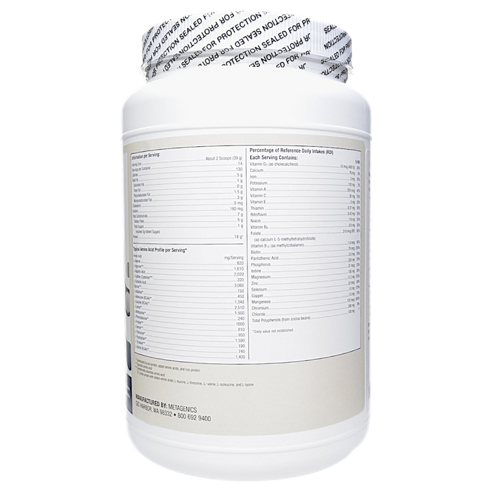 Supplement container with label on a white background