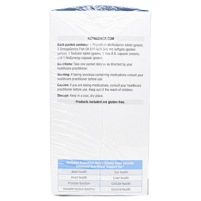 Wellness Essentials Men's Vitality Daily Packs 30 Packets Directions