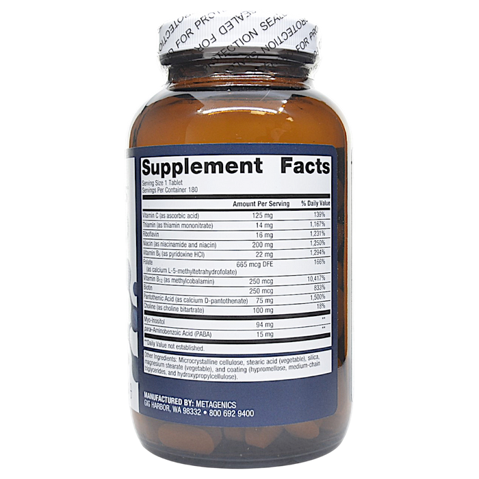 Vitamin B-Complex 180 tablets Supplement Facts