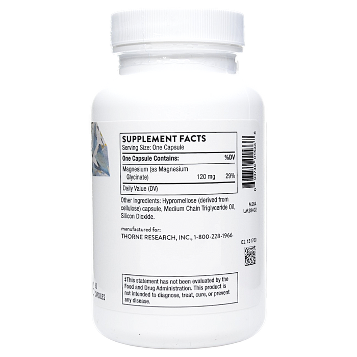 Magnesium Glycinate 120 mg 90 caps Supplement Facts