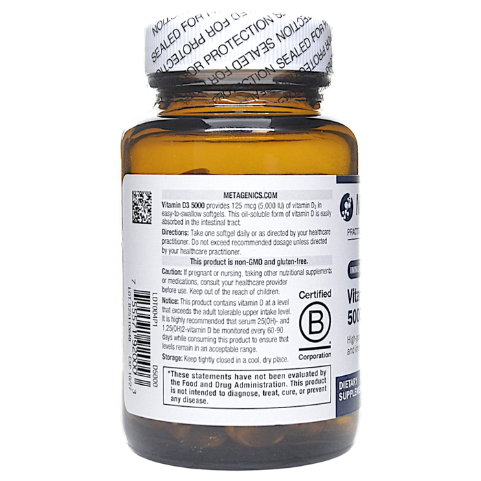 Vitamin D3 5000 120 softgels Directions