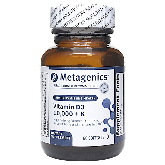 Metagenics, Vitamin D3 10,000 + K 60 Softgels