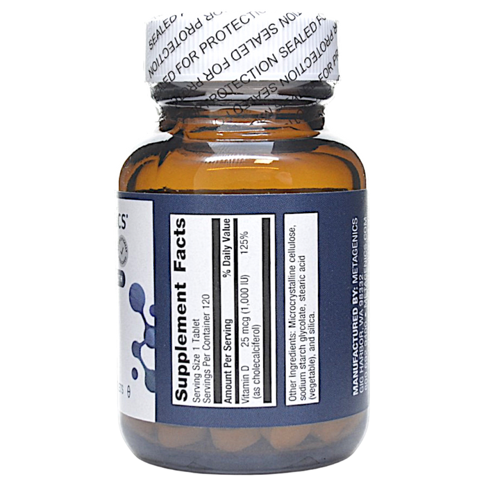 Vitamin D3 1000 120 Tablets Supplement Facts