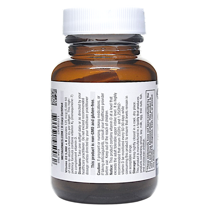 Vitamin D3 5000 + K 60 Softgels Directions