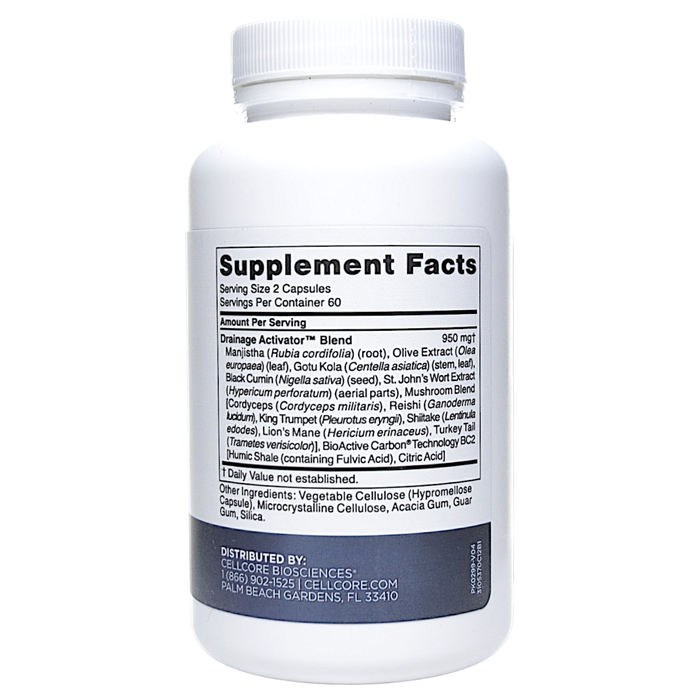 Drainage Activator 120 capsules Supplement Facts
