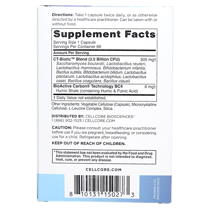 CT-Biotic 60 capsules Supplement Facts